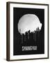 Shanghai Skyline Black-null-Framed Art Print