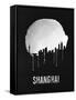 Shanghai Skyline Black-null-Framed Stretched Canvas