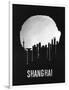 Shanghai Skyline Black-null-Framed Art Print