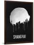 Shanghai Skyline Black-null-Framed Art Print