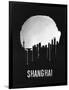 Shanghai Skyline Black-null-Framed Art Print