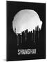 Shanghai Skyline Black-null-Mounted Art Print