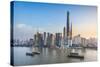 Shanghai Tower and the Pudong Skyline across the Huangpu River, Shanghai, China-Jon Arnold-Stretched Canvas