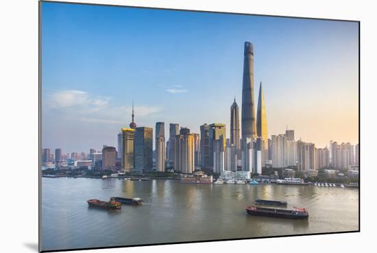 Shanghai Tower and the Pudong Skyline across the Huangpu River, Shanghai, China-Jon Arnold-Mounted Photographic Print