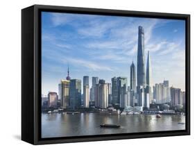 Shanghai Tower and the Pudong Skyline across the Huangpu River, Shanghai, China-Jon Arnold-Framed Stretched Canvas