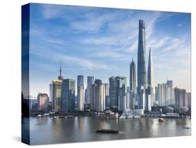 Shanghai Tower and the Pudong Skyline across the Huangpu River, Shanghai, China-Jon Arnold-Stretched Canvas