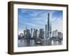 Shanghai Tower and the Pudong Skyline across the Huangpu River, Shanghai, China-Jon Arnold-Framed Premium Photographic Print