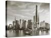 Shanghai Tower and the Pudong Skyline across the Huangpu River, Shanghai, China-Jon Arnold-Stretched Canvas