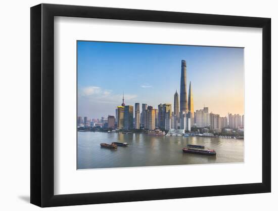 Shanghai Tower and the Pudong Skyline across the Huangpu River, Shanghai, China-Jon Arnold-Framed Photographic Print