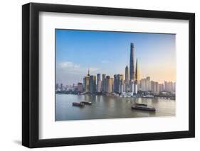 Shanghai Tower and the Pudong Skyline across the Huangpu River, Shanghai, China-Jon Arnold-Framed Photographic Print
