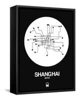 Shanghai White Subway Map-NaxArt-Framed Stretched Canvas