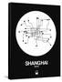 Shanghai White Subway Map-NaxArt-Framed Stretched Canvas