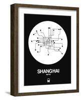 Shanghai White Subway Map-NaxArt-Framed Art Print