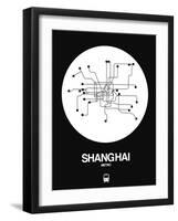 Shanghai White Subway Map-NaxArt-Framed Art Print