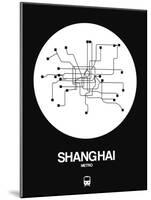 Shanghai White Subway Map-NaxArt-Mounted Art Print