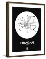 Shanghai White Subway Map-NaxArt-Framed Art Print