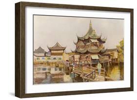 Shanghai: Willow Pattern Tea House-null-Framed Art Print