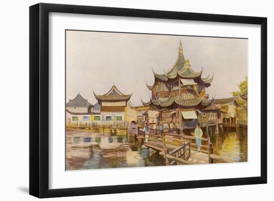 Shanghai: Willow Pattern Tea House-null-Framed Art Print