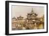 Shanghai: Willow Pattern Tea House-null-Framed Art Print