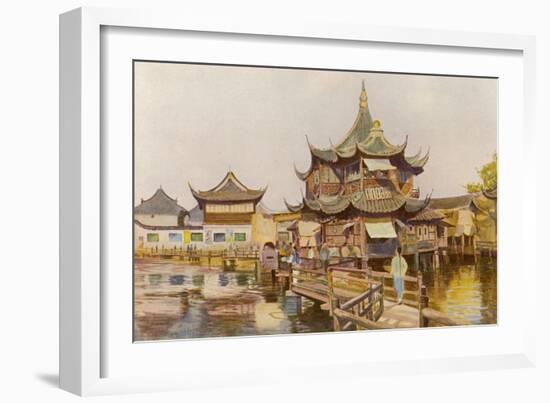 Shanghai: Willow Pattern Tea House-null-Framed Art Print