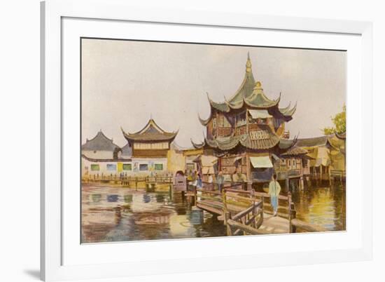 Shanghai: Willow Pattern Tea House-null-Framed Premium Giclee Print