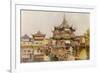 Shanghai: Willow Pattern Tea House-null-Framed Premium Giclee Print
