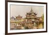 Shanghai: Willow Pattern Tea House-null-Framed Premium Giclee Print