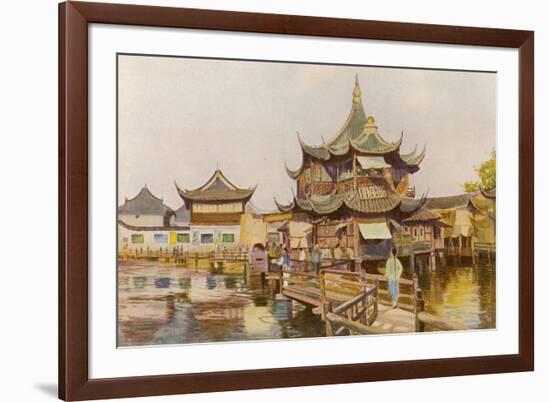 Shanghai: Willow Pattern Tea House-null-Framed Premium Giclee Print