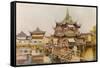 Shanghai: Willow Pattern Tea House-null-Framed Stretched Canvas