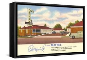 Shangri-La Motel, Portland, Oregon-null-Framed Stretched Canvas