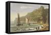 Shanklin Bay, from 'The Isle of Wight Illustrated, in a Series of Coloured Views'-Frederick Calvert-Framed Stretched Canvas