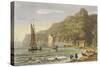 Shanklin Bay, from 'The Isle of Wight Illustrated, in a Series of Coloured Views'-Frederick Calvert-Stretched Canvas