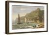 Shanklin Bay, from 'The Isle of Wight Illustrated, in a Series of Coloured Views'-Frederick Calvert-Framed Giclee Print