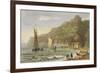 Shanklin Bay, from 'The Isle of Wight Illustrated, in a Series of Coloured Views'-Frederick Calvert-Framed Giclee Print