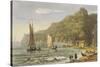 Shanklin Bay, from 'The Isle of Wight Illustrated, in a Series of Coloured Views'-Frederick Calvert-Stretched Canvas