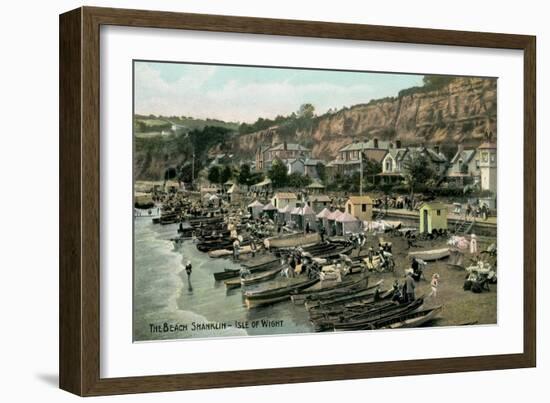 Shanklin Beach, Isle of Wight-null-Framed Art Print