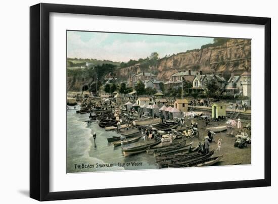 Shanklin Beach, Isle of Wight-null-Framed Art Print