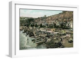 Shanklin Beach, Isle of Wight-null-Framed Art Print