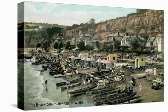 Shanklin Beach, Isle of Wight-null-Stretched Canvas