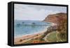 Shanklin Head and Pier, I W-Alfred Robert Quinton-Framed Stretched Canvas