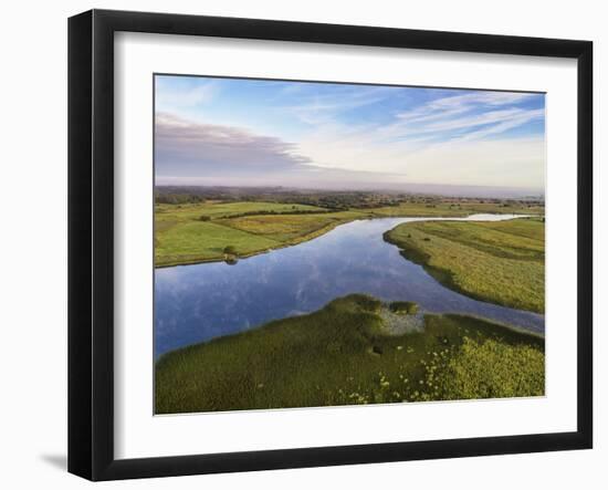 Shannon Callows, Clonmacnoise, County Offaly, Leinster, Republic of Ireland, Europe-Carsten Krieger-Framed Photographic Print