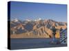 Shanti Stupa and Stok-Kangri Massif, Leh, Ladakh, Indian Himalayas, India-Jochen Schlenker-Stretched Canvas