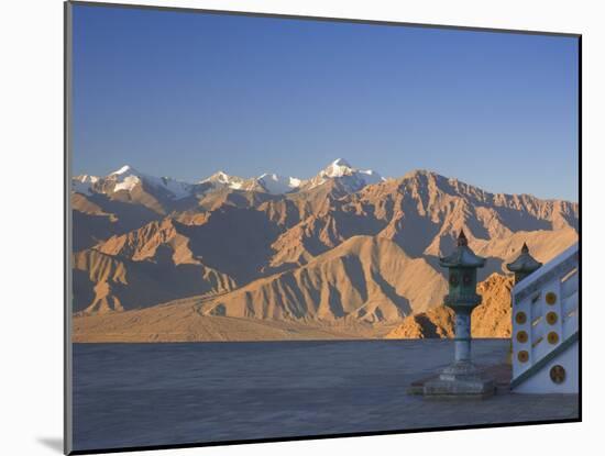 Shanti Stupa and Stok-Kangri Massif, Leh, Ladakh, Indian Himalayas, India-Jochen Schlenker-Mounted Photographic Print