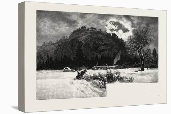 Shanty at Eagle's Nest, Canada, Nineteenth Century-null-Stretched Canvas