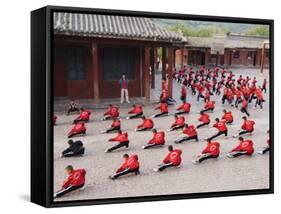 Shaolin Monastery, Shaolin, Birthplace of Kung Fu Martial Art, Henan Province, China-Kober Christian-Framed Stretched Canvas