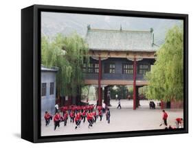 Shaolin Monastery, Shaolin, Birthplace of Kung Fu Martial Art, Henan Province, China-Kober Christian-Framed Stretched Canvas