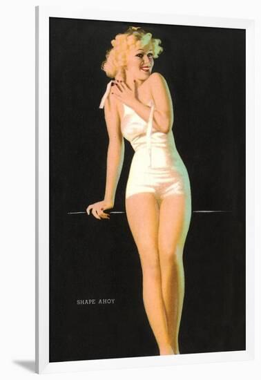 Shape Ahoy, Blonde in Bathing Suit-null-Framed Art Print