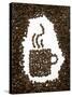 Shape of a Cup of Coffee in Coffee Beans-Gustavo Andrade-Stretched Canvas