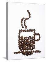 Shape of a Cup of Coffee in Coffee Beans-Gustavo Andrade-Stretched Canvas