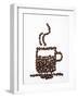 Shape of a Cup of Coffee in Coffee Beans-Gustavo Andrade-Framed Photographic Print